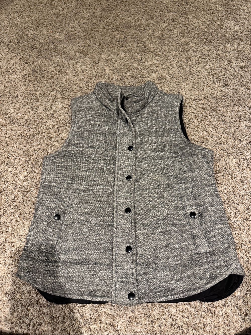 Skies Are Blue Grey Heather Quilted Vest